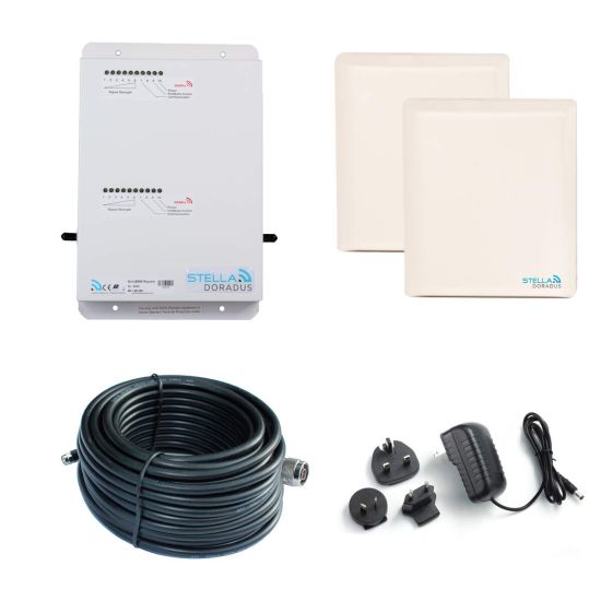 Kit repetidor bibanda 900/1800 MHz para 1.000 m² (5 habitaciones)