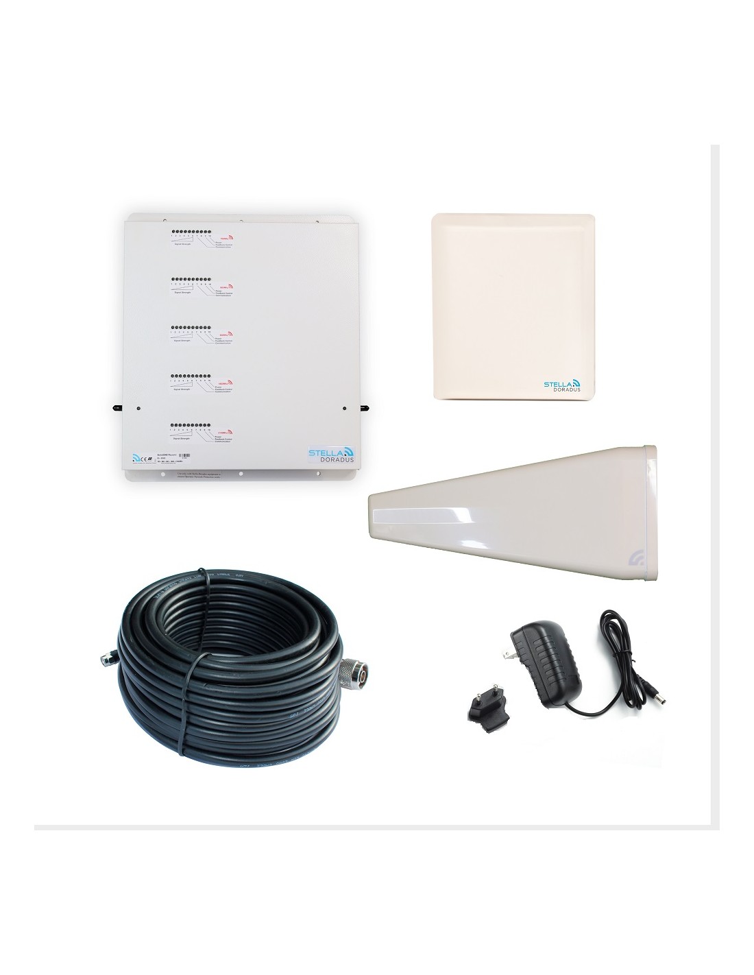 Kit repetidor 5G/4G pentabanda 700/800/900/1800/2100 MHz para 1.000 m²