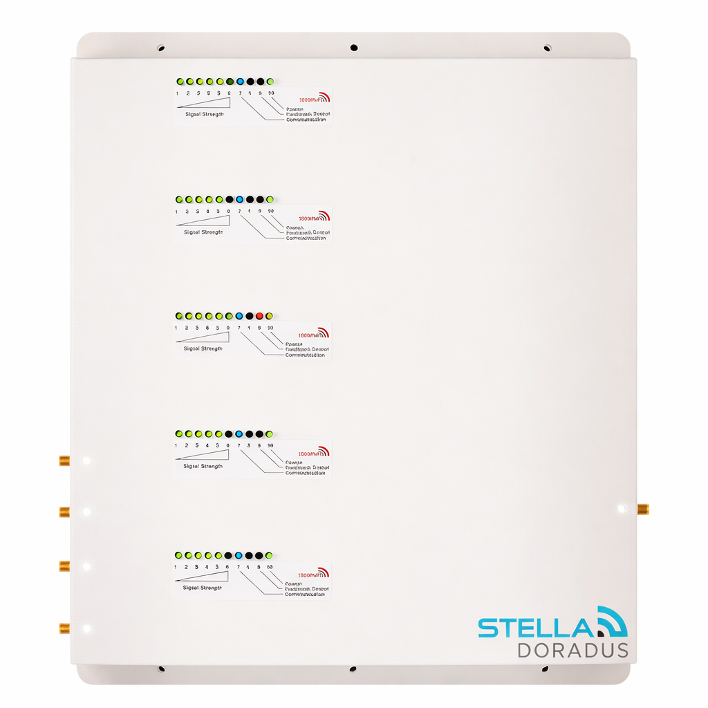 Repetidor 5G/4G pentabanda 700/800/900/1800/2100 MHz de 4 puertos para barcos