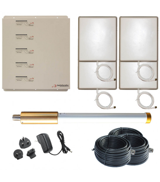 Kit repetidor 5G/4G pentabanda de 4 puertos para barcos