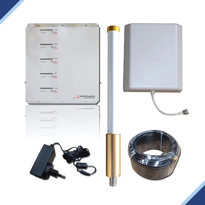 Kit repetidor 5G/4G pentabanda 700/800/900/1800/2100 MHz de 1 puerto para barcos