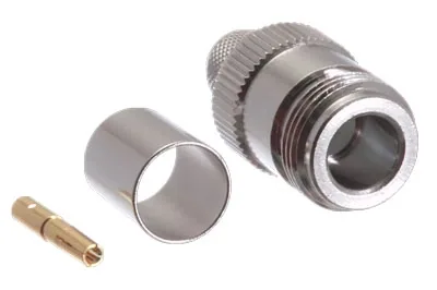 Conector N hembra de crimpar para cable LMR/HDF-400