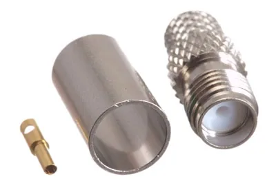Conector SMA hembra de crimpar para cable LMR/HDF-240