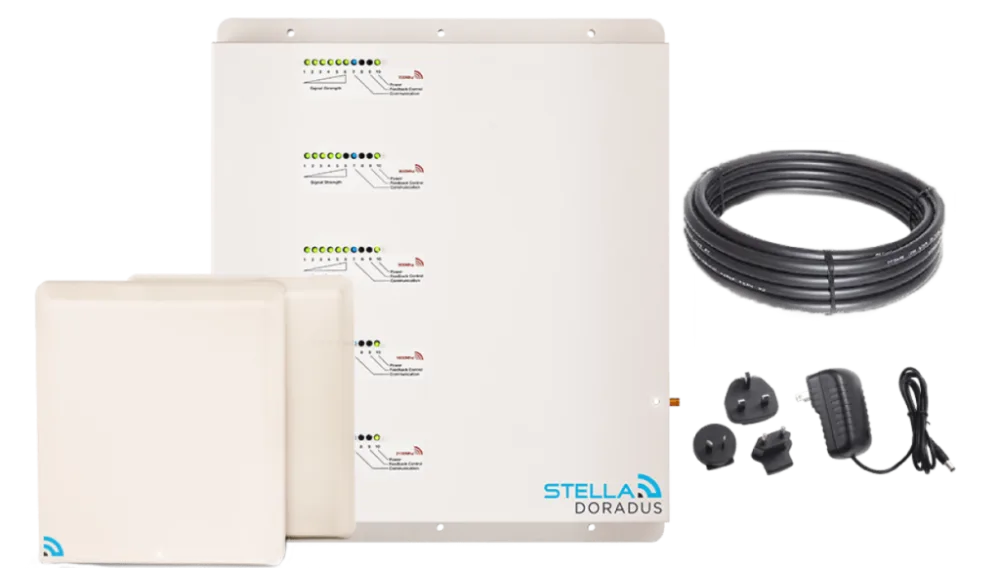 Kit repetidor 800 MHz (4G) para 1.000 m² (5 habitaciones)